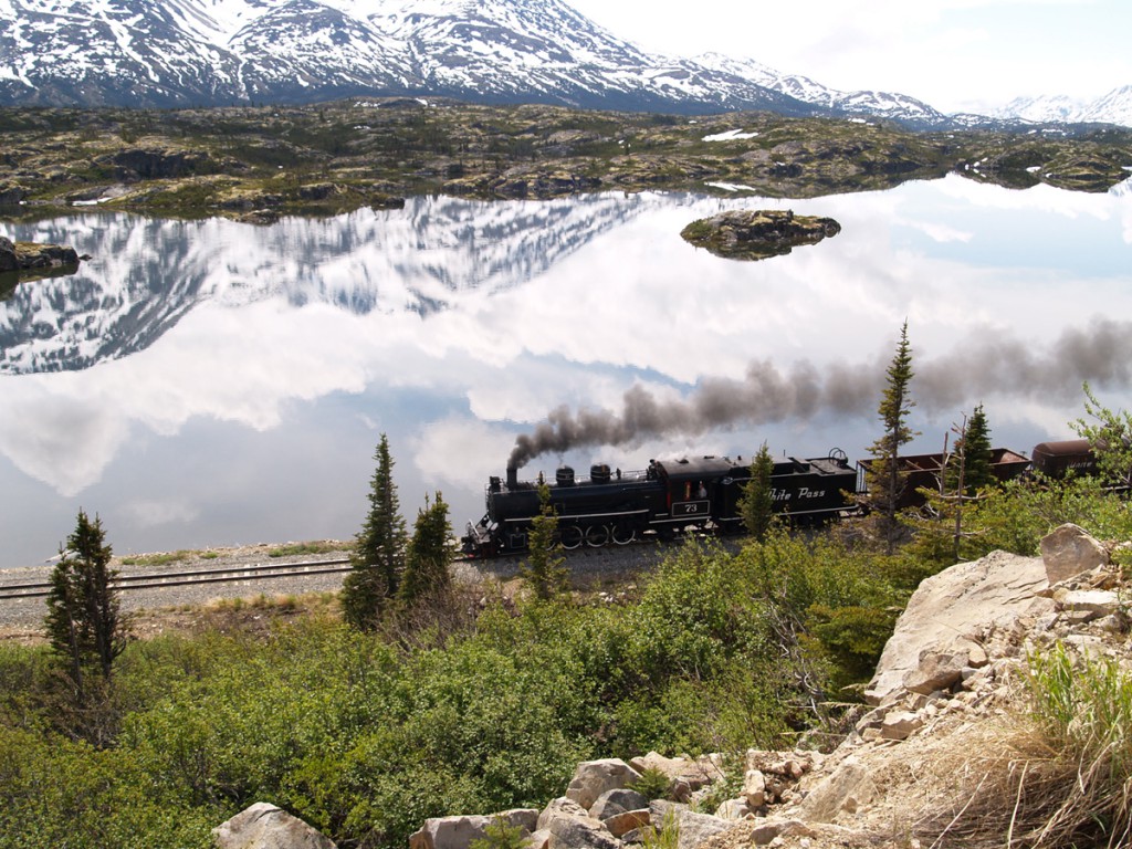 White Pass Train travels the through the wilderness - Princess Lodges