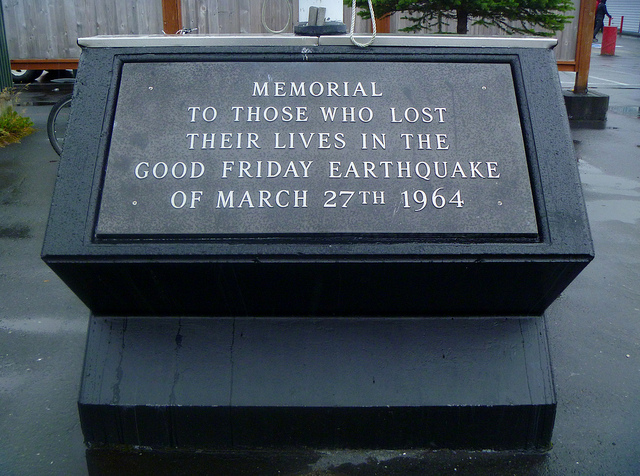 Plaque for Good Friday Earthquake