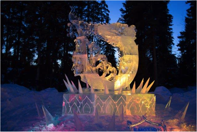 An ice sculpture