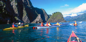 Ocean kayaking in Alaska